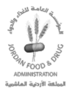 JORDAN FOOD & DRUG ADMINISTRATIONS