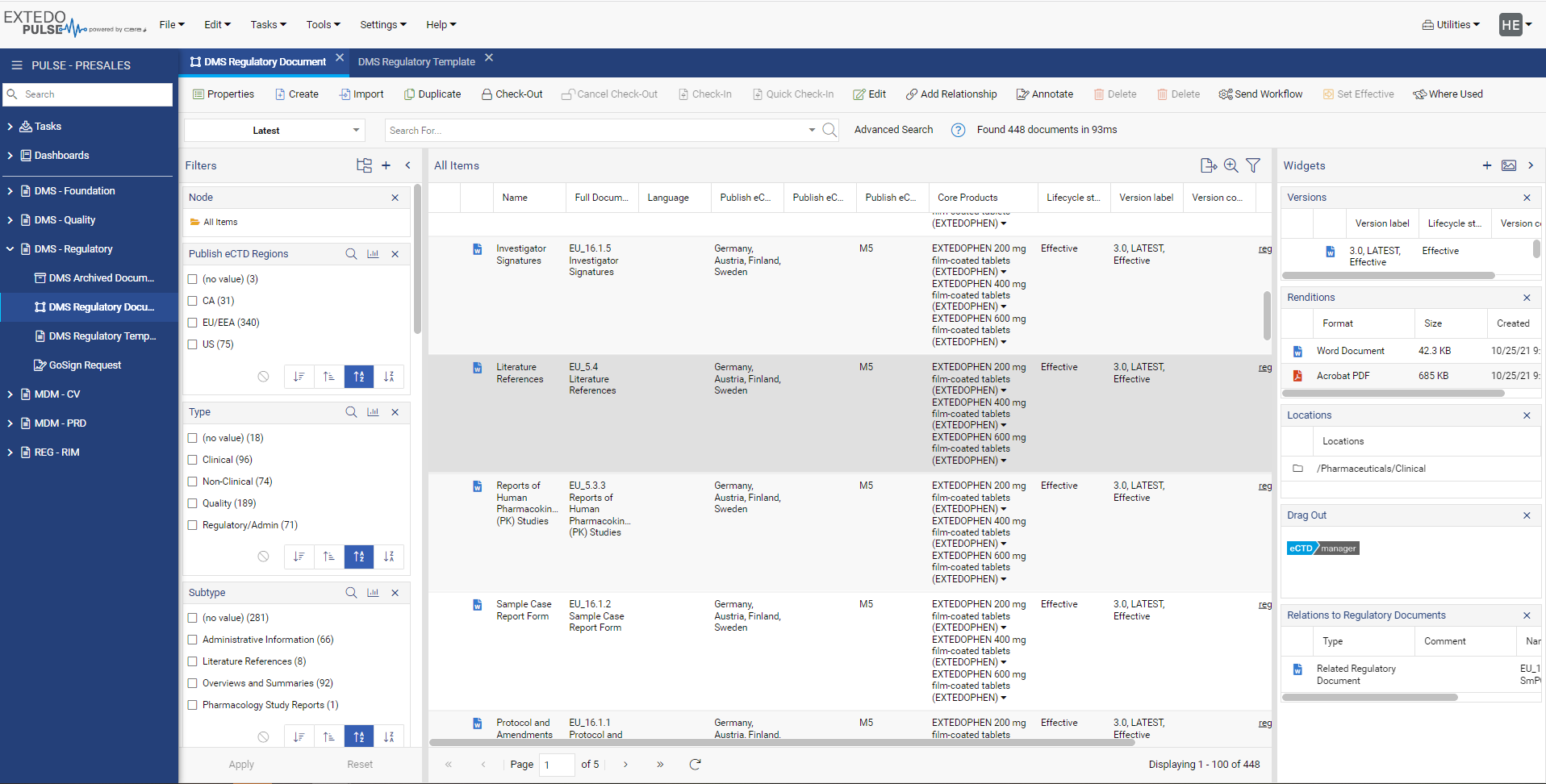 Efficient document generation