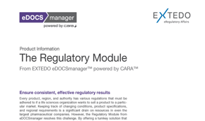  eDOCSmanager Regulatory Module
