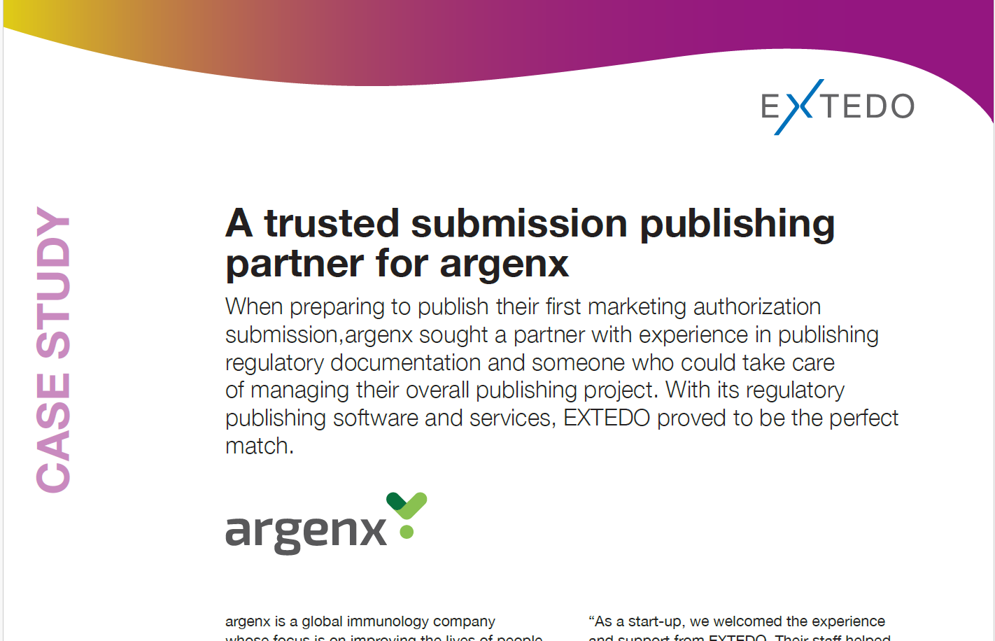 Preview Regulatory Publishing Service argenx Case Study