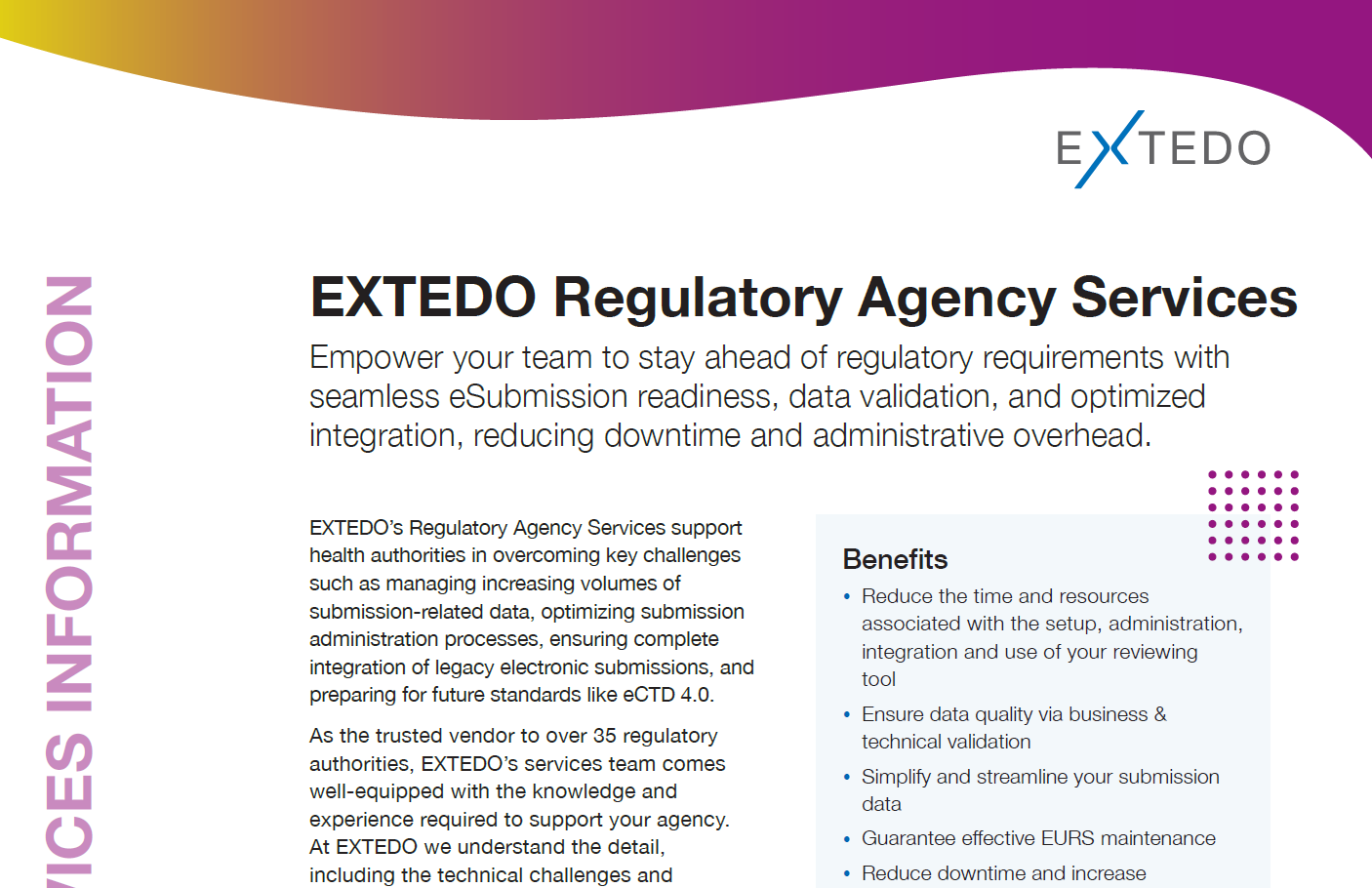 EURS Submission Service Information for Regulatory Authorities