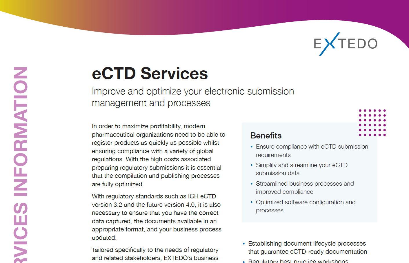 eCTD Submission Service Information